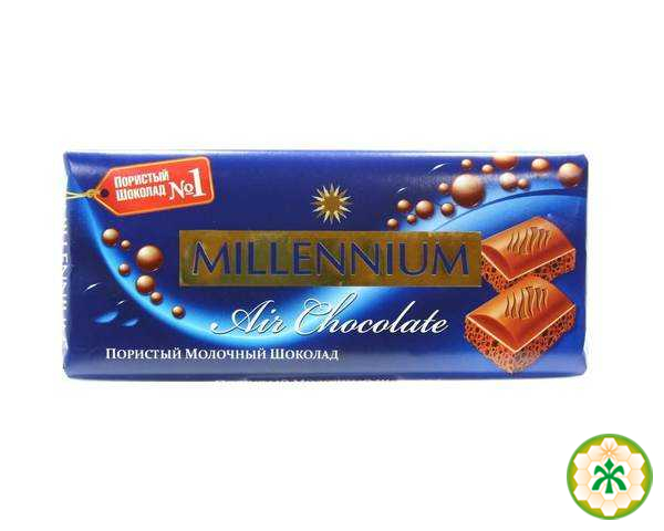 Шоколад Міленіум молочний пористий 85г