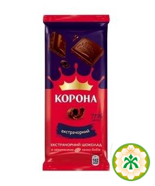 Шоколад Корона екстрачорний  65% 85г