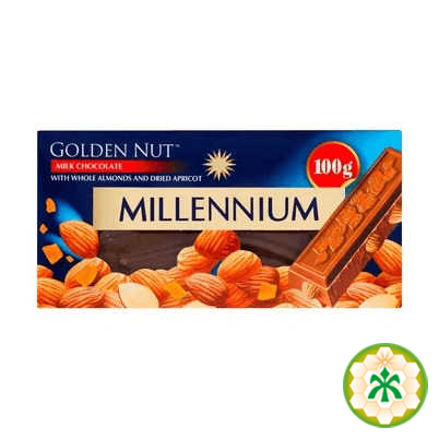 Шоколад Millenium з цілим горіхом молочний 100г