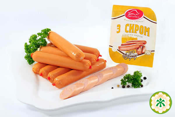 Sausages with cheese in/with CM